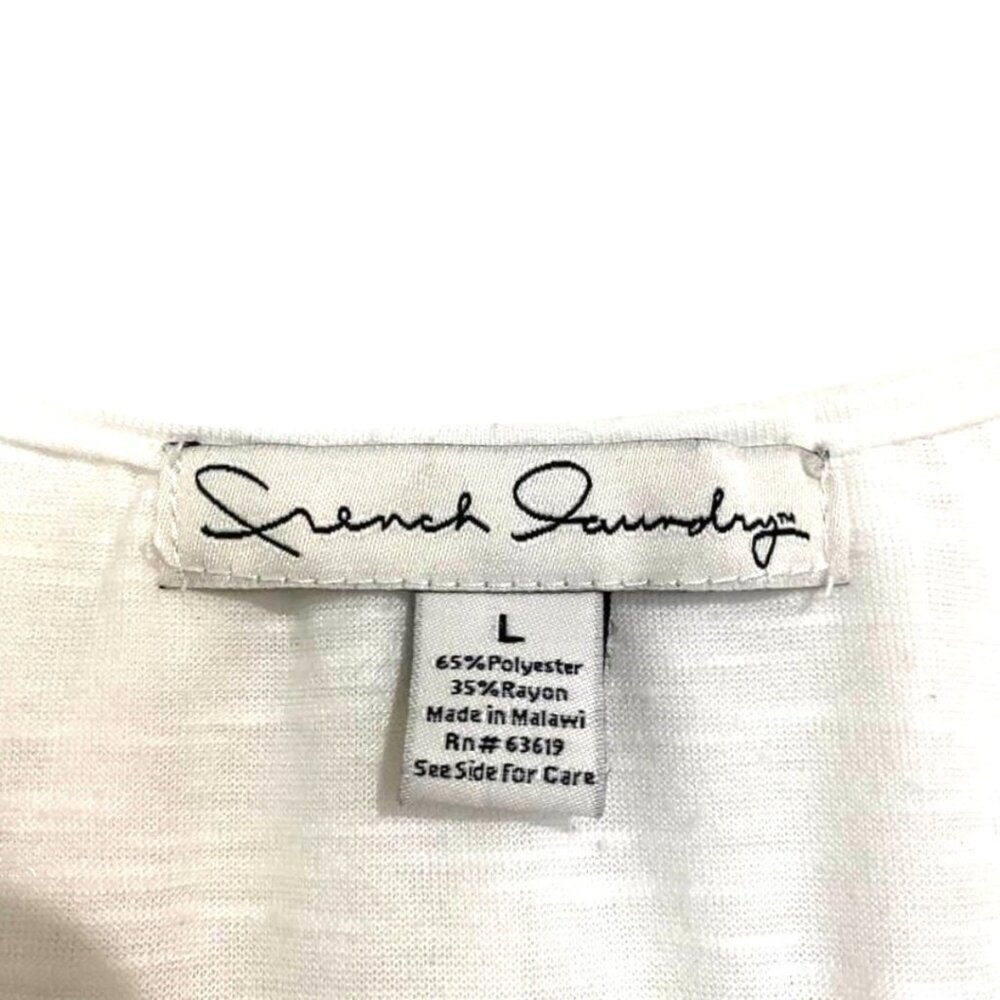 French Laundry White Ruffle V-Neck Sleeveless Top – Lightweight & Chic - Picture 7 of 10